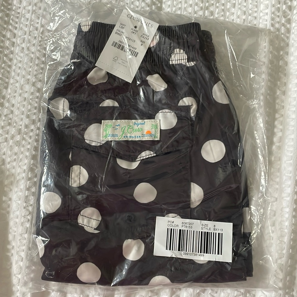 Black and White Polka Dot Boys swimsuit size 8